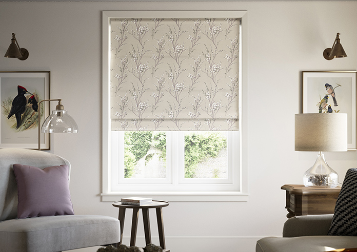 Laura Ashley Pussy Willow, Natural - Twist&Fit Roman Blind - Image 3